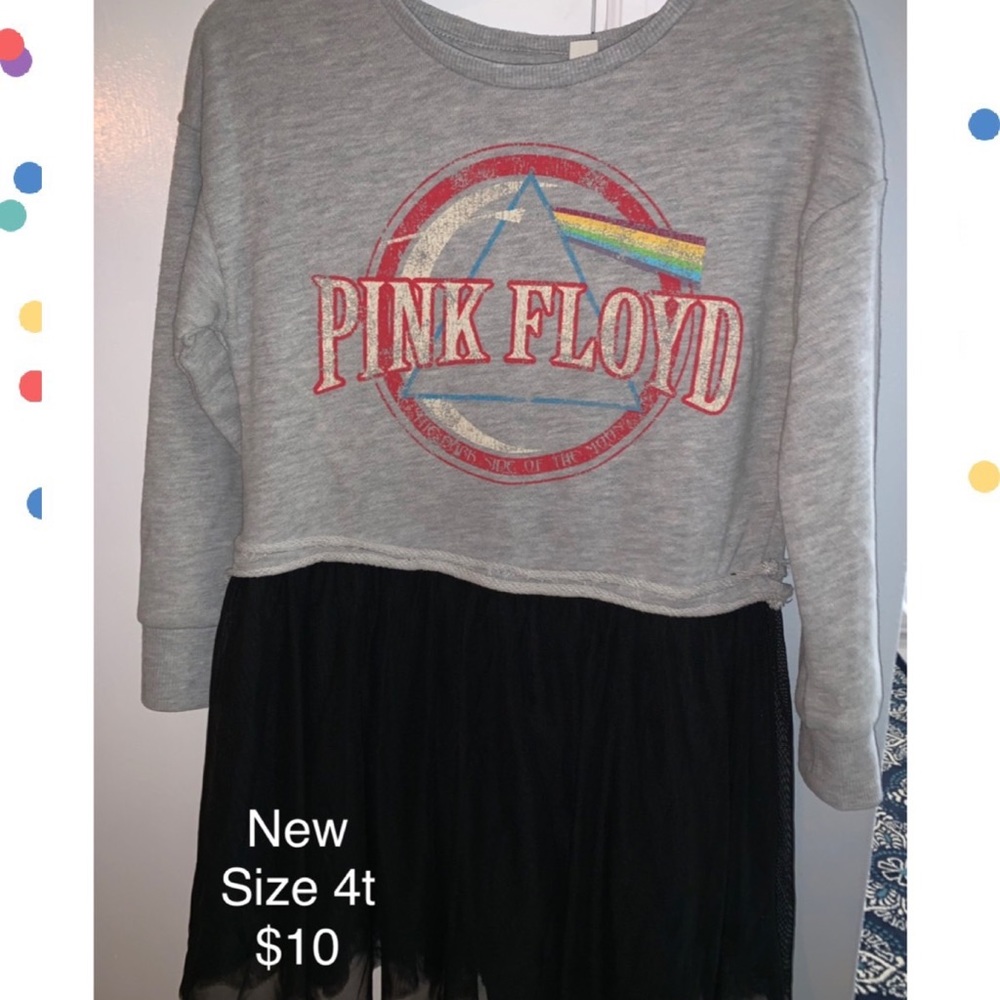 Pink Floyd sweater dress Size 4t